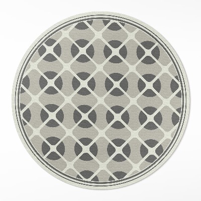 Kulatý vinylový koberec Minimalistická mozaika geometrické tvary