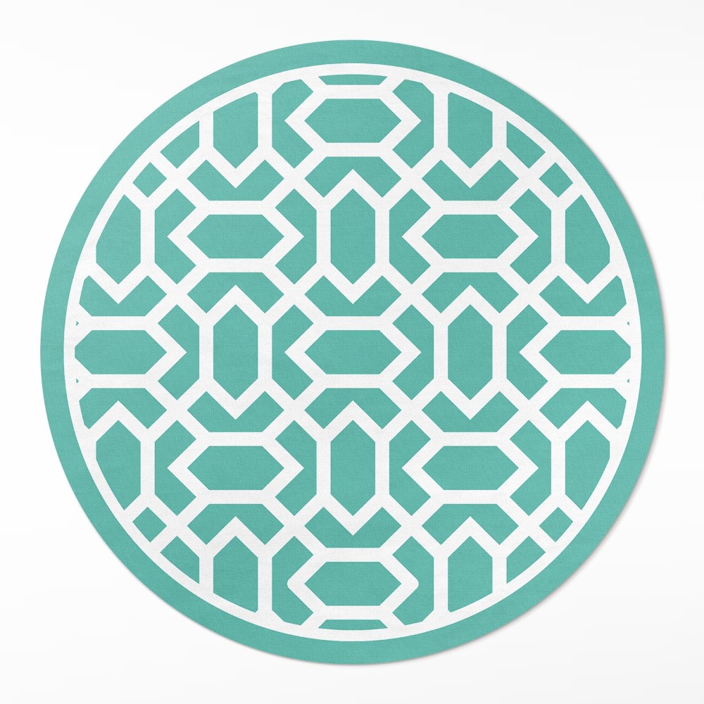 Kulatý vinylový koberec Mozaika nepravidelných dlaždic