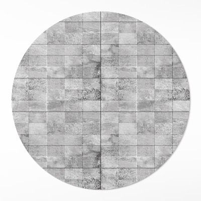 Kulatý vinylový koberec Světlé kamenné dlaždice industriální styl