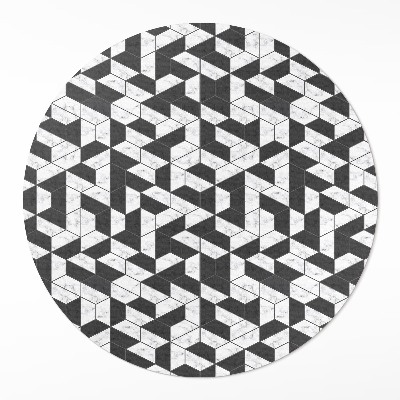 Kulatý vinylový koberec Módní kamenná mozaika s mramorem