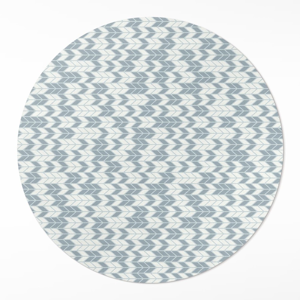 Kulatý vinylový koberec Boho indiánský vzor šipek