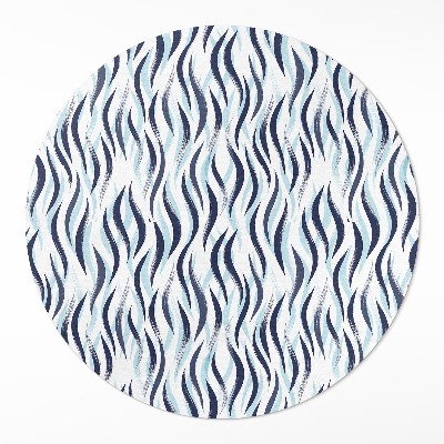 Kulatý vinylový koberec Grafika malované mořské vlny