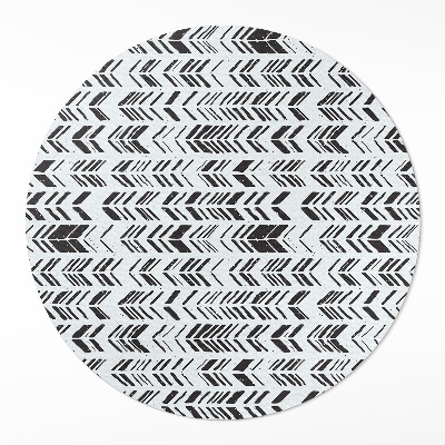 Kulatý vinylový koberec Indiánský design peří a šípy boho