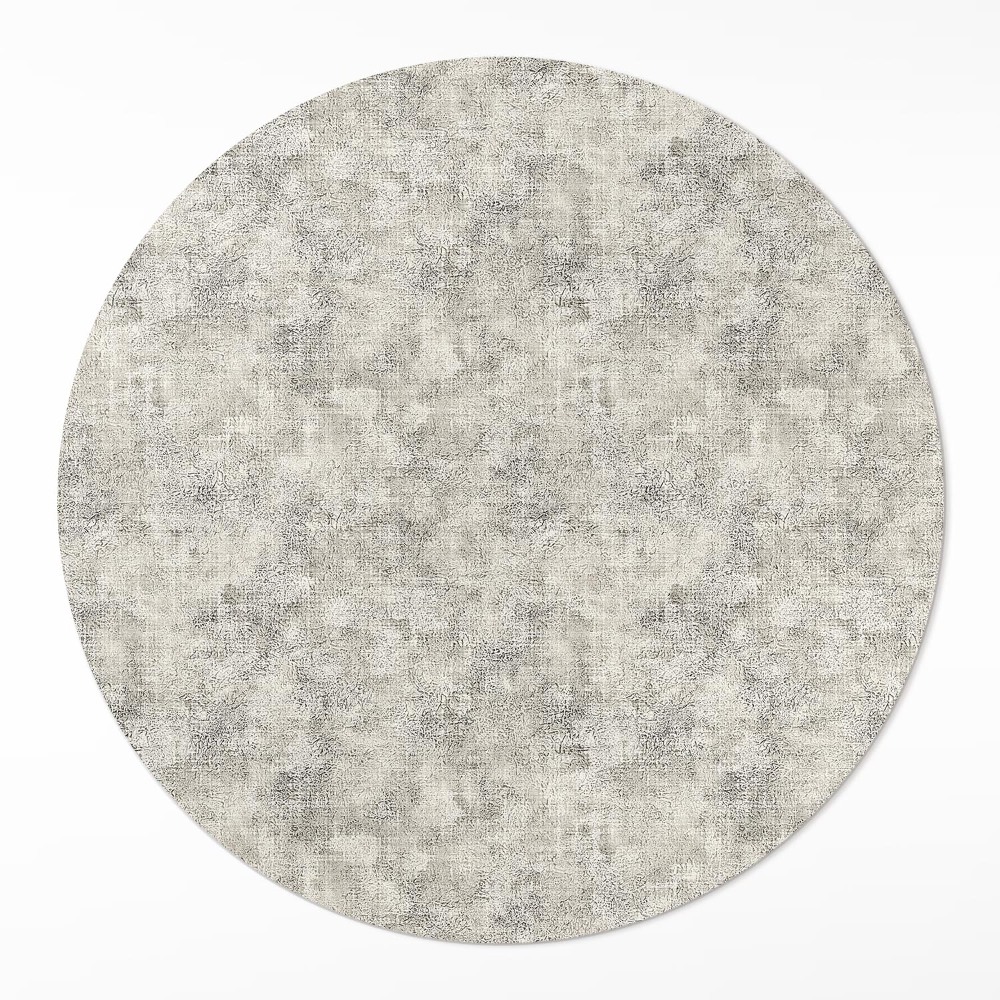 Kulatý vinylový koberec Imitace látky skvrnité pozadí