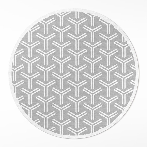 Kulatý vinylový koberec Pravidelný dekorativní vzor