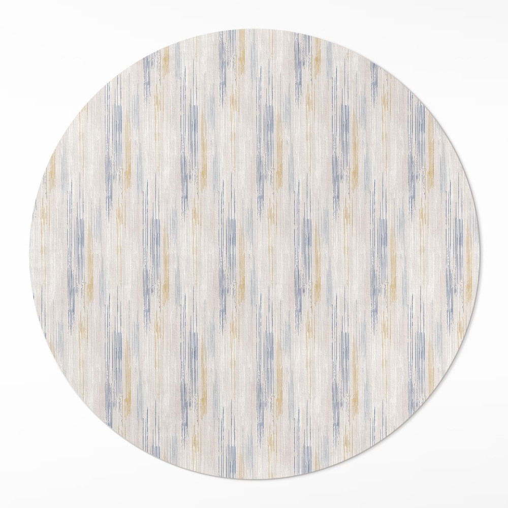 Kulatý vinylový koberec Abstrakce jemné malované linie