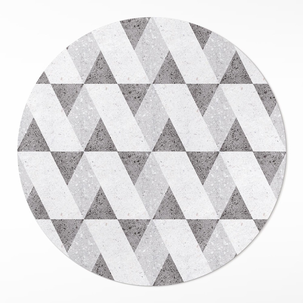 Kulatý vinylový koberec Geometrické kamenné dlaždice