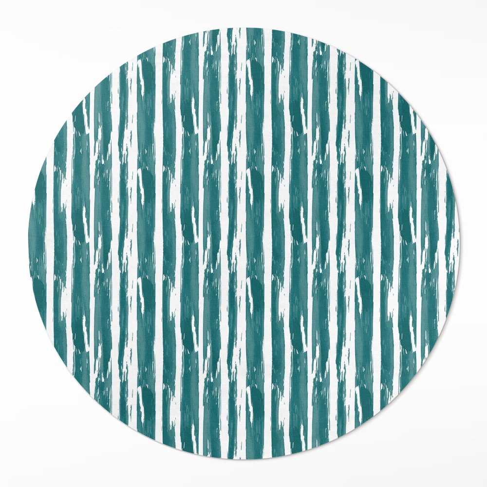 Kulatý vinylový koberec Abstraktní vzor malované linie