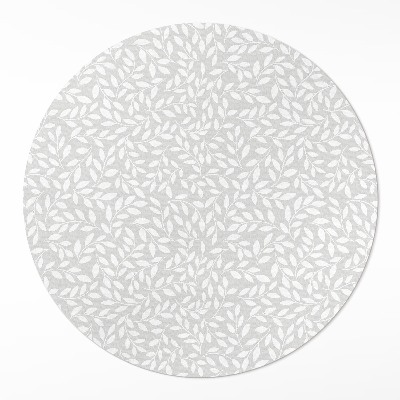 Kulatý vinylový koberec Drobná větvičky styl boho jemný