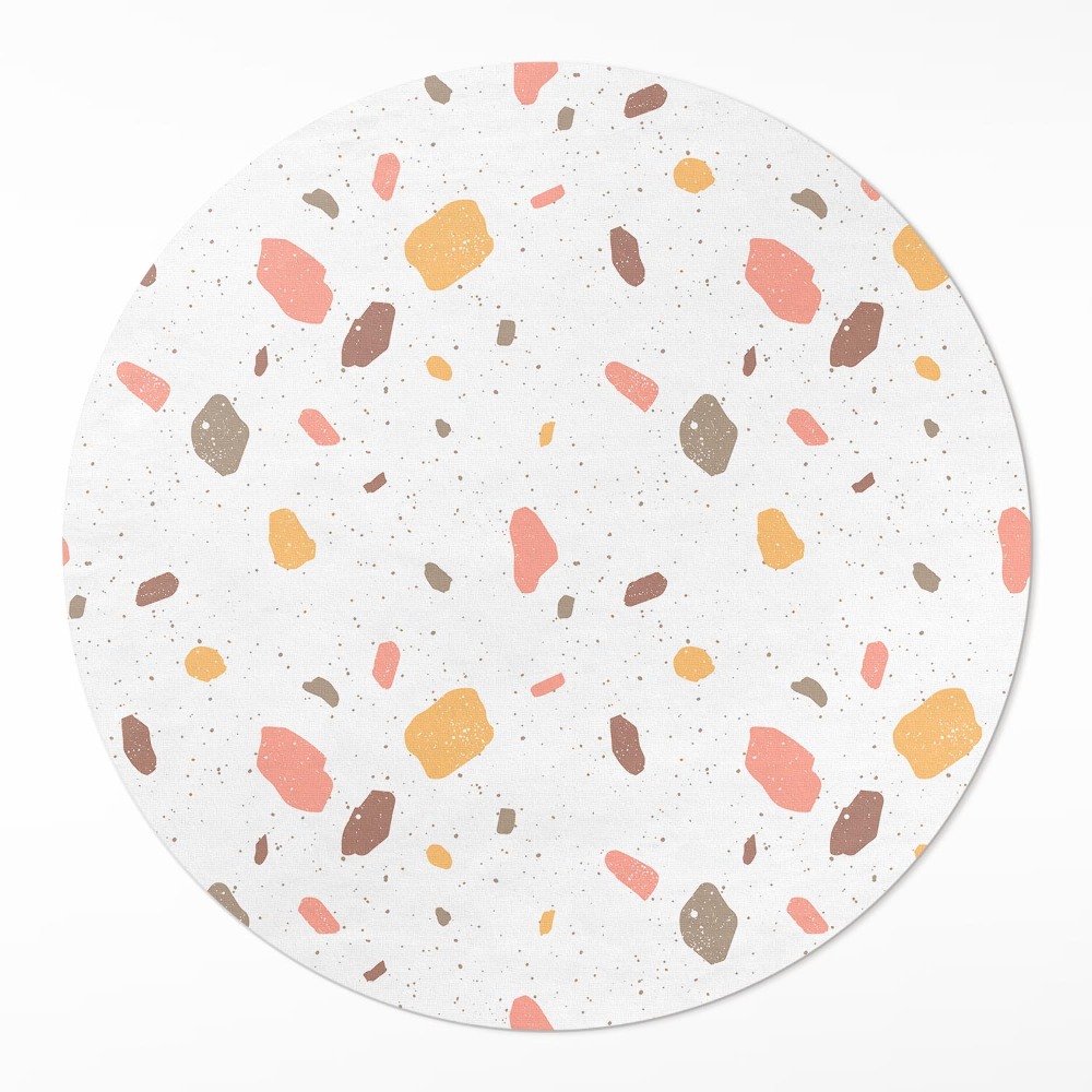 Kulatý vinylový koberec Pastelový gres kamenná deska