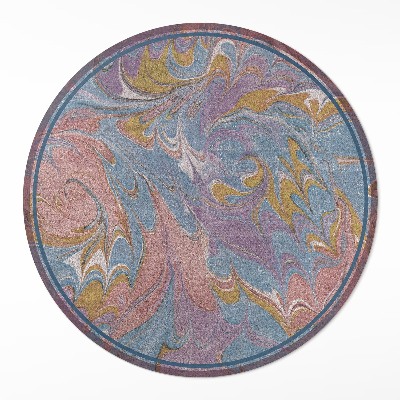 Kulatý vinylový koberec Abstraktní kompozice