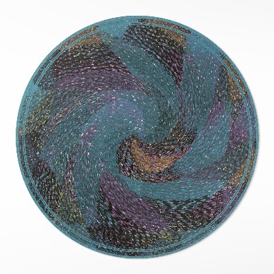 Kulatý vinylový koberec Abstraktní kompozice skvrn