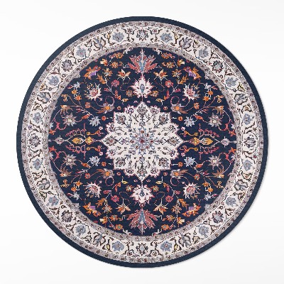 Kulatý vinylový koberec Vintage dekorativní vzor ve starém stylu