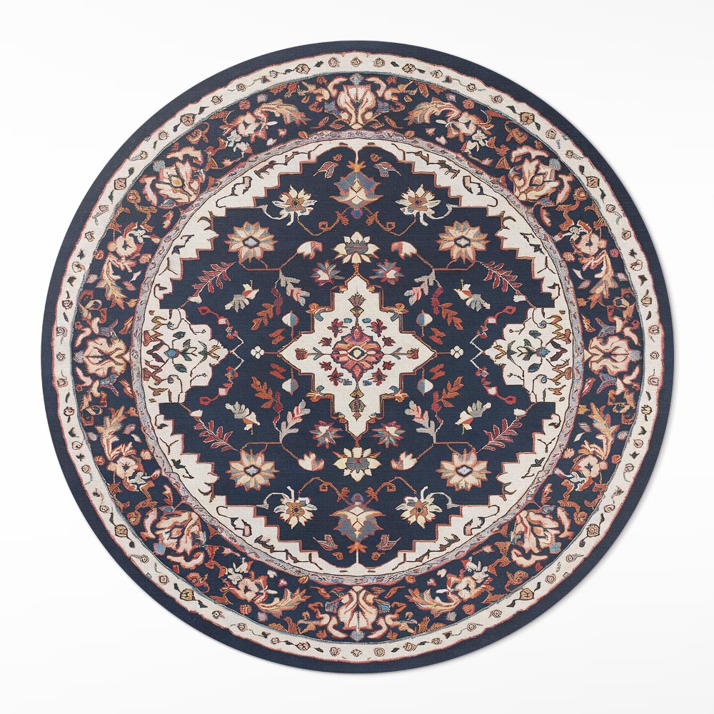 Kulatý vinylový koberec Vintage dekorativní vzor v perském stylu