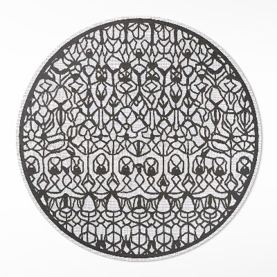 Kulatý vinylový koberec Abstraktní vzorovaná kompozice