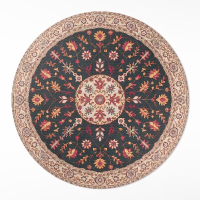 Kulatý vinylový koberec Rostlinný ornament vzor vintage perský