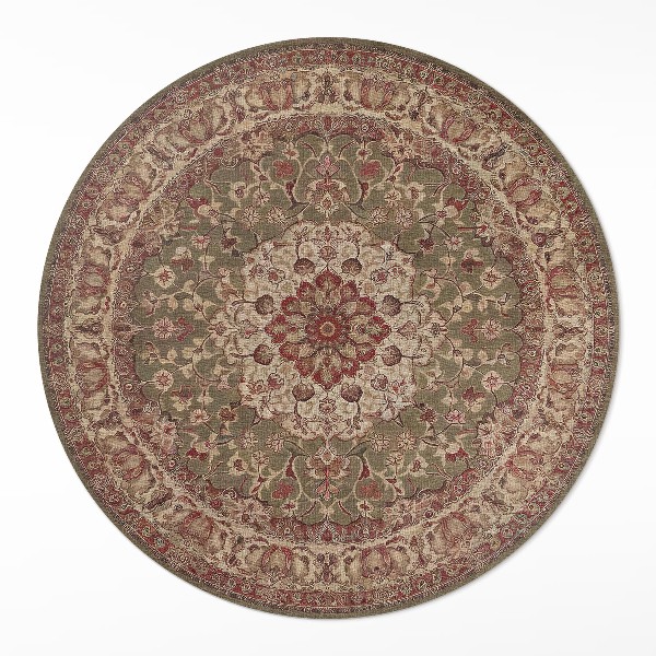 Kulatý vinylový koberec Zemská symetrie v perských vzorech