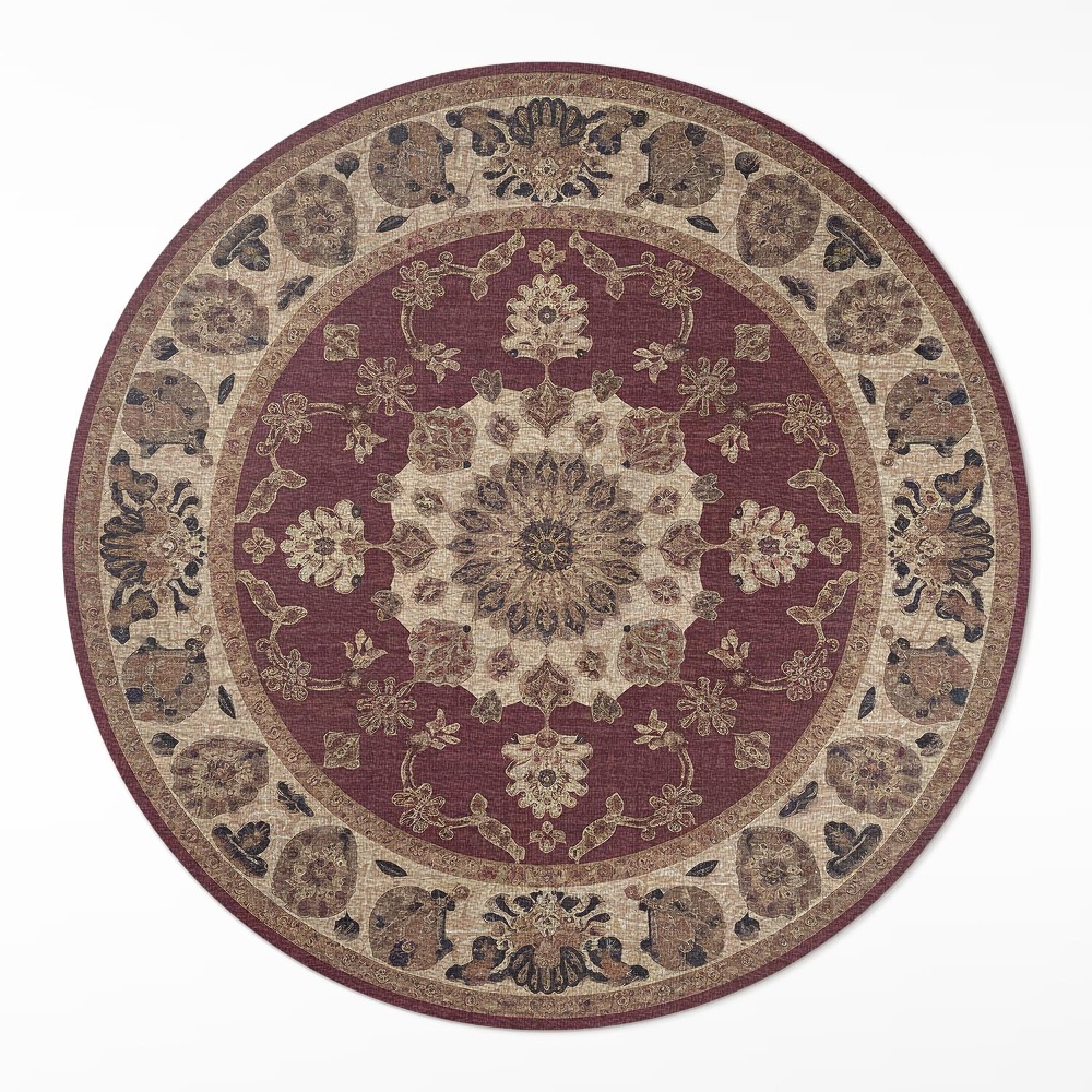Kulatý vinylový koberec Elegantní perská harmonie