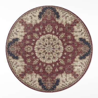 Kulatý vinylový koberec Elegantní perská symetrie
