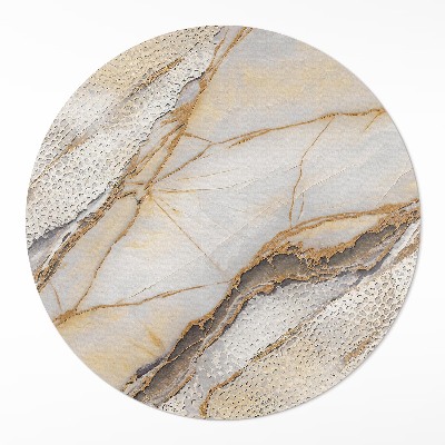 Kulatý vinylový koberec Teplé elegance mramoru