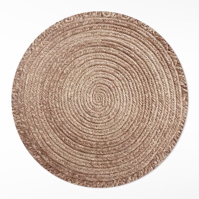 Kulatý vinylový koberec Provázkové kompozice