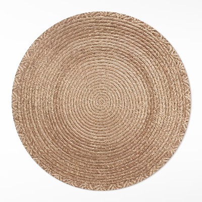 Kulatý vinylový koberec Provázková geometrie