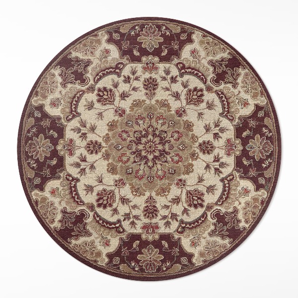 Kulatý vinylový koberec Květinová kompozice vintage