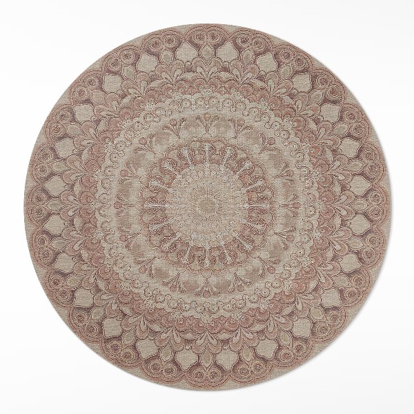 Kulatý vinylový koberec Geometrická dokonalost