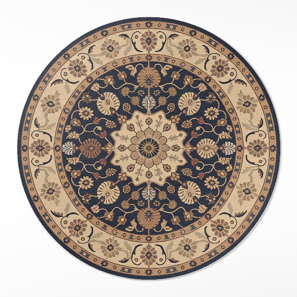 Kulatý vinylový koberec Botanická vzpomínka