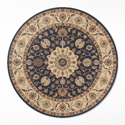 Kulatý vinylový koberec Botanická vzpomínka