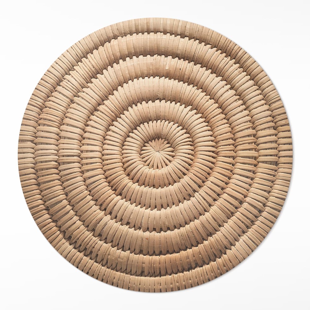 Kulatý vinylový koberec Minimalistická pletenina boho