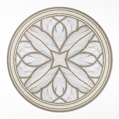 Kulatý vinylový koberec Mramorová vitráž