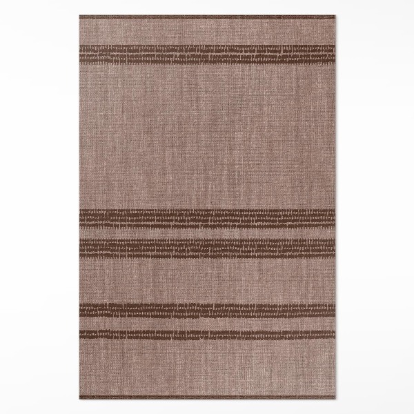 Vinylový koberec Hnědé pruhy boho imitace tkaniny