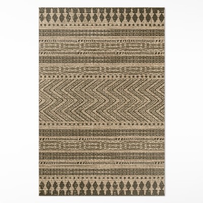 Vinylový koberec Cik-caky a linie imitace tkaniny