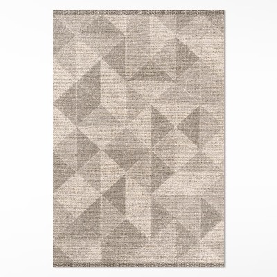 Vinylový koberec Trojúhelníky a čtverce imitace tkaniny