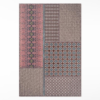 Vinylový koberec Aztécký dekor imitace vzorované tkaniny