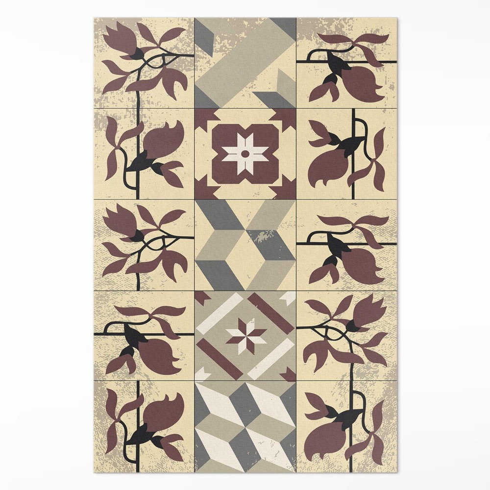 Vinylový koberec Magnolia kachličky vzorovaná mozaika