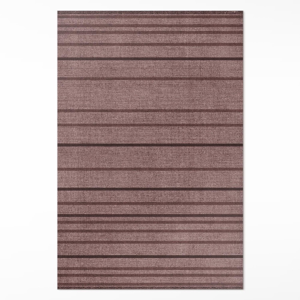 Vinylový koberec Hnědé pruhy boho vintage styl