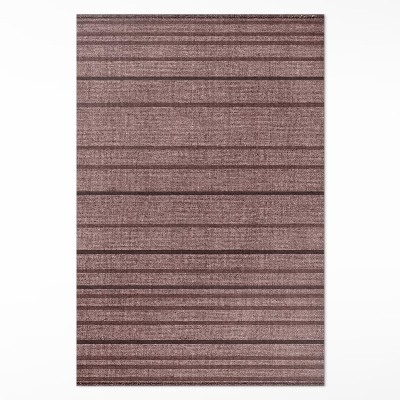 Vinylový koberec Hnědé pruhy boho vintage styl