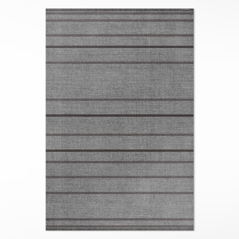 Vinylový koberec Šedé pruhy boho vintage styl