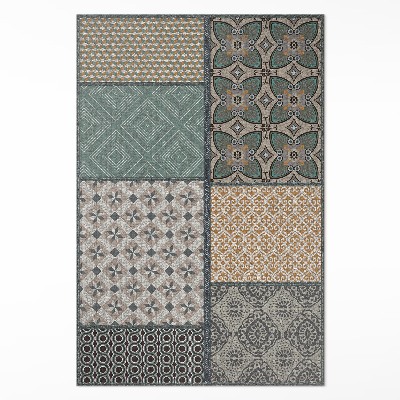 Vinylový koberec Spojení mnoha vzorů imitace tkaniny