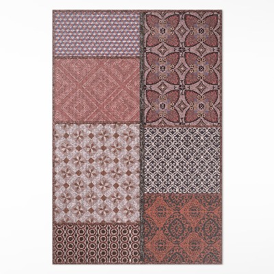 Vinylový koberec Směs stylů tkaniny imitace