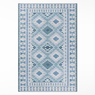 Vinylový koberec Modré kosočtverce imitace tkaniny