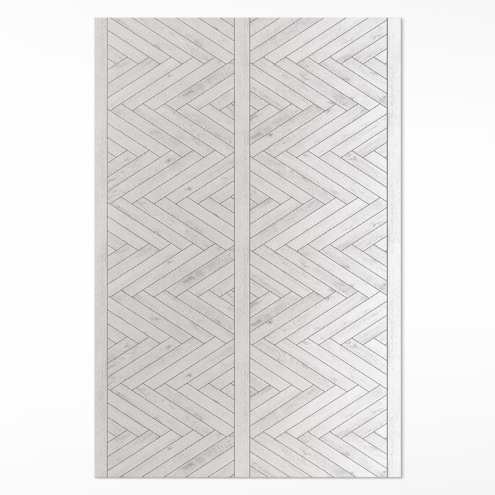 Vinylový koberec Parkety ve vzoru rybí kosti světlý parket