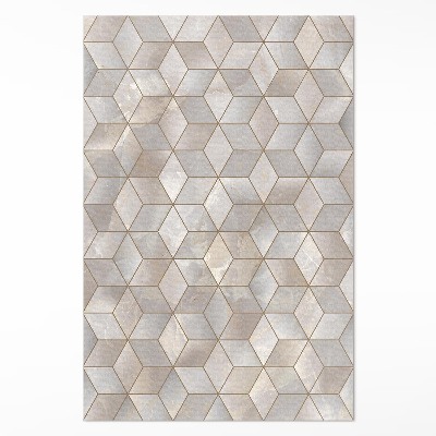 Vinylový koberec Kostky prostorový efekt mramor