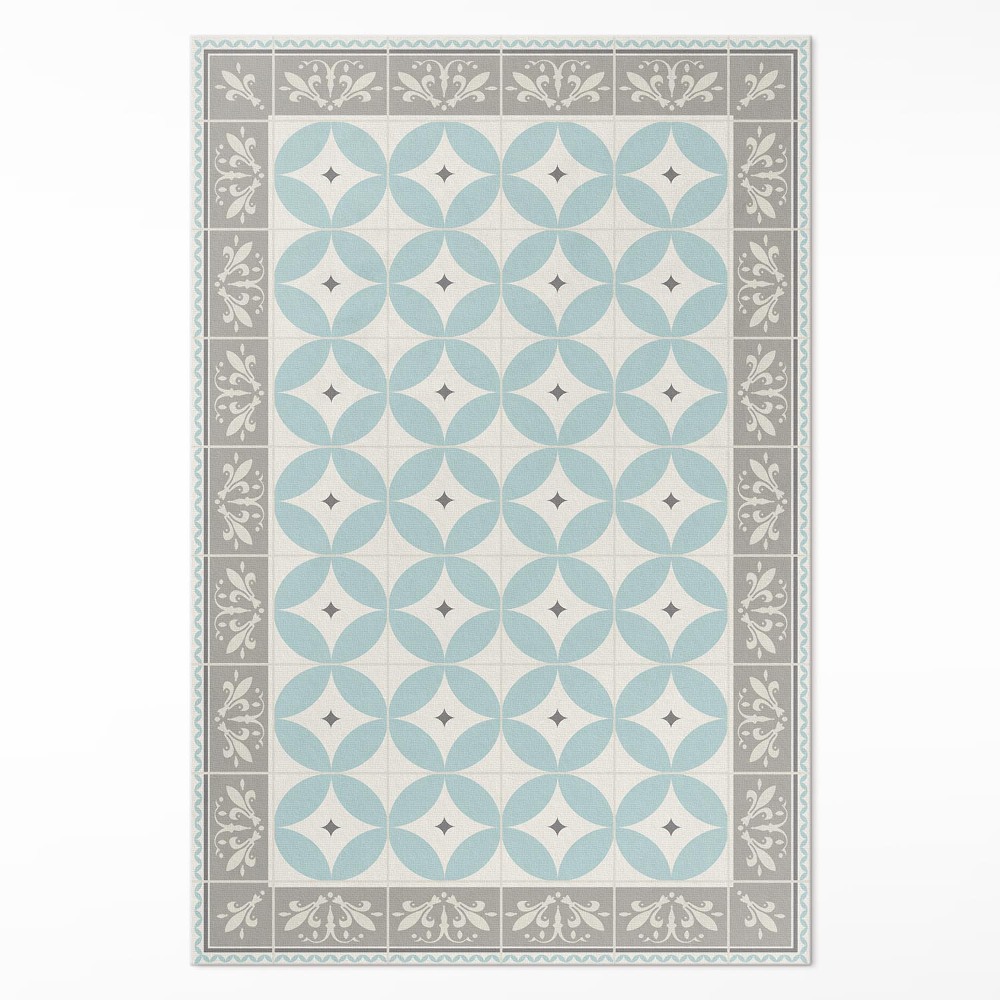 Vinylový koberec Dlaždice a kola pastelová módní mozaika