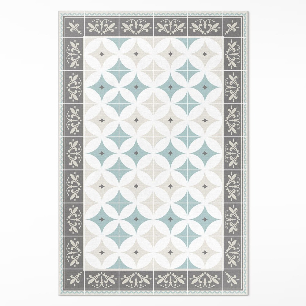 Vinylový koberec Skandinávské kruhy pastelová mozaika