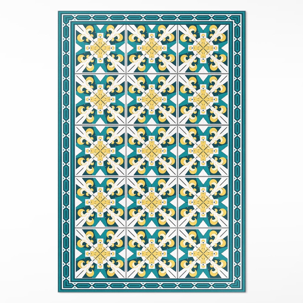 Vinylový koberec Geometrické kosočtverce barevné dlaždice