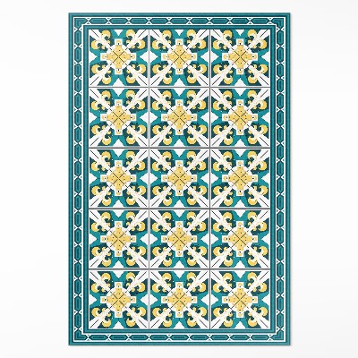 Vinylový koberec Geometrické kosočtverce barevné dlaždice