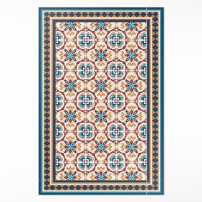 Vinylový koberec Květinová geometrie ozdobné dlaždice